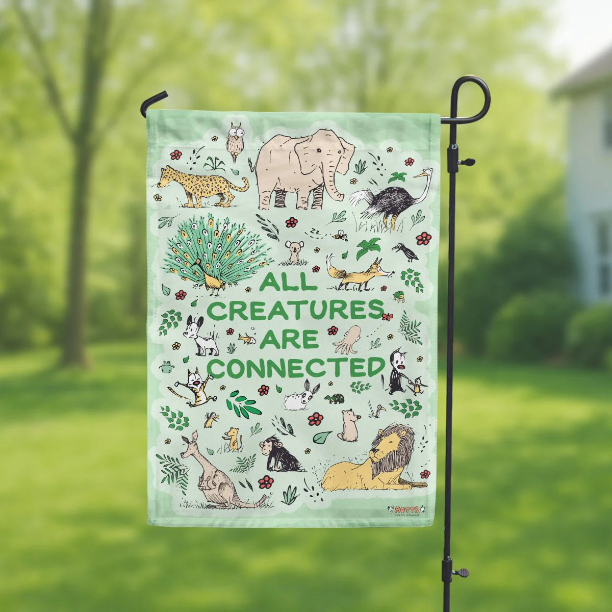 'All Creatures' Garden Flag