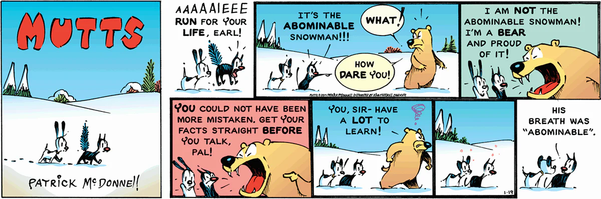 January 19 2014, Sunday Comic Strip